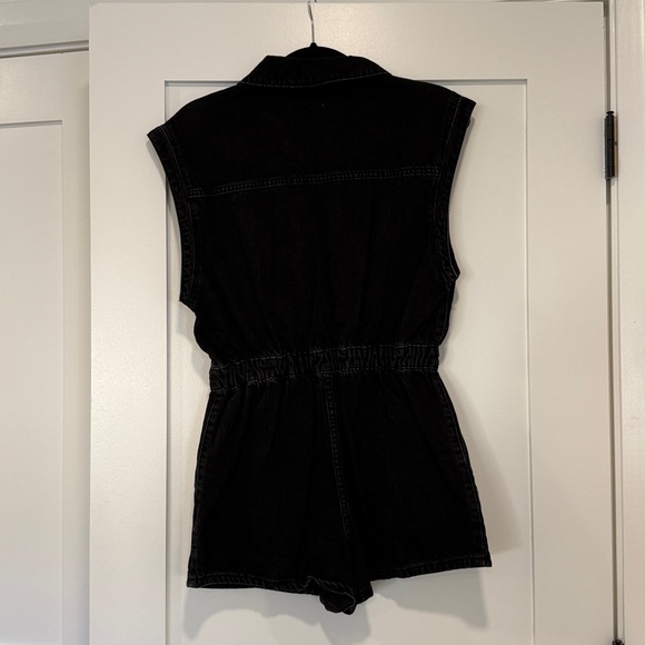 Zara Black Denim Romper - Picture 2 of 4